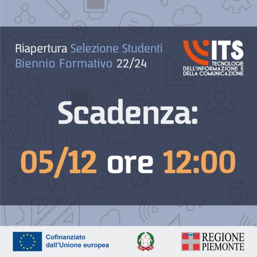 Riapertura Selezione Studenti 2022/2024 - Scadenza: 05/12 ore 12:00