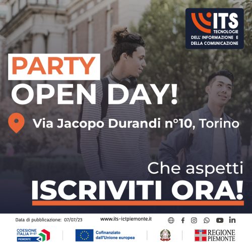 3° Party OpenDay2023 - Venerdì 21/07 ore 16:00 - Iscriviti ora!